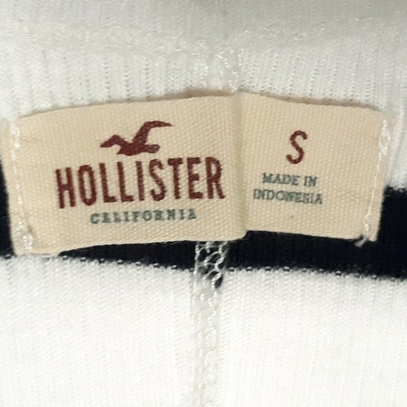 Hollister Tank Top Womens Small White Striped Flowy Sleeveless 24 in Long - Picture 7 of 9